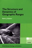 The Structure and Dynamics of Geographic Ranges.