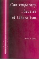 Contemporary Theories of Liberalism : Public Reason as a Post-Enlightenment Project.