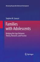 Families with adolescents bridging the gaps between theory, research, and practice /