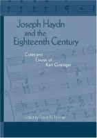 Joseph Haydn and the eighteenth century : collected essays of Karl Geiringer /