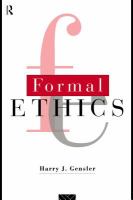 Formal ethics