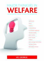 Major thinkers in welfare : Contemporary issues in historical perspective.