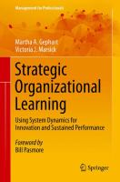 Strategic Organizational Learning Using System Dynamics for Innovation and Sustained Performance /