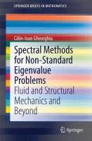 Spectral Methods for Non-Standard Eigenvalue Problems Fluid and Structural Mechanics and Beyond /