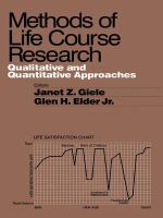 Methods of Life Course Research : Qualitative and Quantitative Approaches.