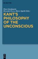 Kant's Philosophy of the Unconscious.