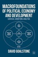 Macrofoundations of Political Economy and Development Survival Conditions Analysis /