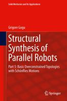 Structural Synthesis of Parallel Robots Part 5: Basic Overconstrained Topologies with Schönflies Motions /