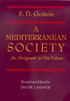A Mediterranean society : an abridgment in one volume /