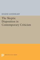 The skeptic disposition : deconstruction, ideology, and other matters /