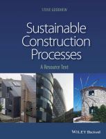 Sustainable construction processes a resource text /