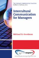 Intercultural Communication for Managers.