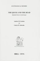 The quick and the dead biomedical theory in ancient Egypt /