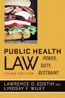 Public health law : power, duty, restraint /