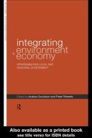 Integrating Environment and Economy : Strategies for Local and Regional Government.