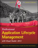 Professional Application Lifecycle Management with Visual Studio 2013.