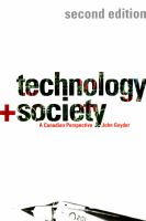 Technology and Society : a Canadian Perspective, Second Edition.