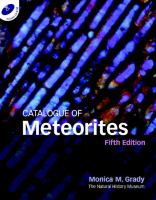 Catalogue of meteorites : with special reference to those represented in the collection of the Natural History Museum, London.