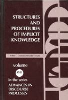 Structures and procedures of implicit knowledge /