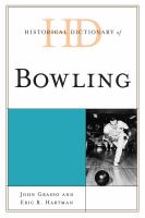 Historical Dictionary of Bowling.