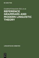Reference Grammars and Modern Linguistic Theory.