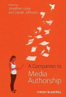 A Companion to Media Authorship.