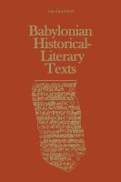 Babylonian historical-literary texts /