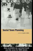 Social Town Planning : Planning and Social Policy.