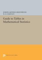 Guide to Tables in Mathematical Statistics.