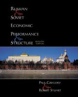 Russian and Soviet economic performance and structure /