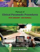 Manual of Clinical Paramedic Procedures.