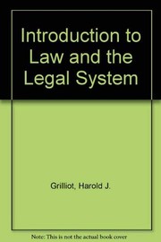Introduction to law and the legal system /