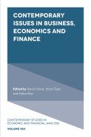 Contemporary Issues in Business, Economics and Finance.
