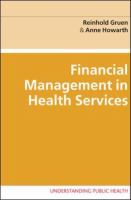 Financial Management in Health Services.