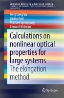 Calculations on nonlinear optical properties for large systems The elongation method /