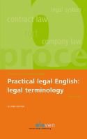Practical legal English legal terminology /