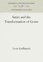 Satire and the transformation of genre /