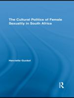 The cultural politics of female sexuality in South Africa