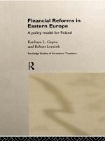 Financial reforms in Eastern Europe a policy model for Poland /