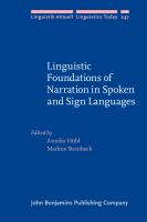 Linguistic Foundations of Narration in Spoken and Sign Languages.