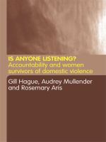 Is anyone listening? accountability and women survivors of domestic violence /