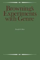 Browning's experiments with genre /