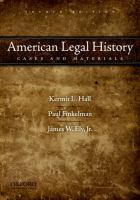 American legal history : cases and materials /