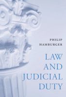 Law and judicial duty