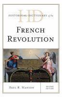 Historical dictionary of the French Revolution