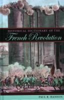 Historical dictionary of the French Revolution /