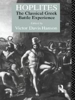 Hoplites : The Classical Greek Battle Experience.