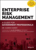 Enterprise risk management a guide for government professionals /