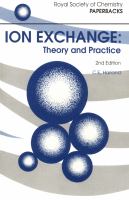 Ion Exchange : Theory and Practice.