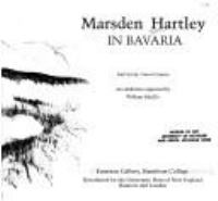 Marsden Hartley in Bavaria : an exhibition /